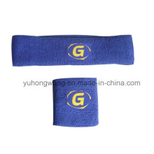 Heißes verkaufendes Baumwoll-Terry Sports Wristband / Stirnband